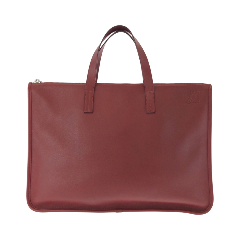 Excellent condition LOEWE Anagram New Toledo red leather business bag/briefca...
